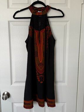American Rag Boho Tribal Halter Dress Small